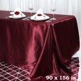 thumbnail image 2 of BalsaCircle 90" x 156" Satin Rectangular Tablecloth Burgundy, 2 of 7