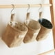 thumbnail image 1 of Cesta de almacenamiento de lino y algodón de 3 piezas, bolsa de almacenamiento colgante, cesta de almacenamiento plegable de lino y algodón con asa, bolsa de almacenamiento de escritorio, bolsa de alm, 1 of 5