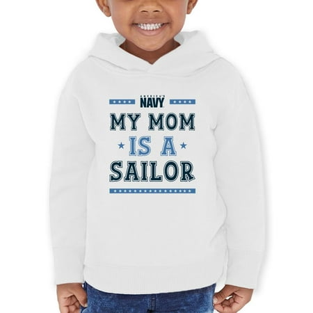 

My Mom Is A Sailor Hoodie Toddler -Navy Designs 4 Toddler