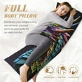thumbnail image 4 of Bixox Dragon with Colorful Tail Print Body Pillow Cover with Zipper Closure, Cozy Fuzzy Fleece Body Pillow Case Cover 20 x 54 Inches,Long Body Pillow Pillowcase, 4 of 6