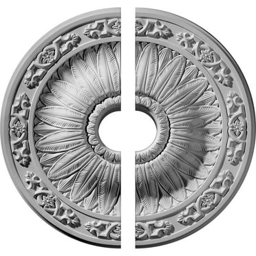 20 1/4"OD x 3 1/2"ID x 1 1/2"P Lunel Ceiling Medallion, Two Piece (Fits Canopies up to 3 3/4")