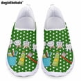 thumbnail image 1 of Doginthehole - Zapatos planos informales de verano para mujer, con dibujos de dientes, para enfermera, hospital, enfermería, cómodos, ligeros, de malla transpirable, 1 of 5