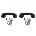 thumbnail image 1 of 2X Combiné Téléphonique Rétro Sans Fil et Combiné Téléphonique Filaire Récepteurs Écouteurs pour Téléphone Mobile,2 x Combiné Téléphonique Rétro,Noir, 1 of 7