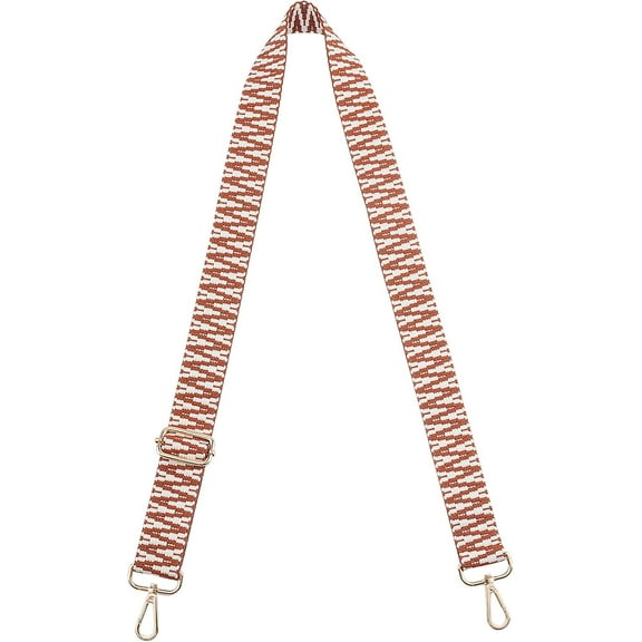 Wide Purse Strap Woven Adjustable Replacement Belt Guitar Style Crossbody Strap Jacquard Handbag Strap Stripe Canvas Bag Shoulder Bag Camel Color Strap Replacement Accessory（28.3-50.3”Length)