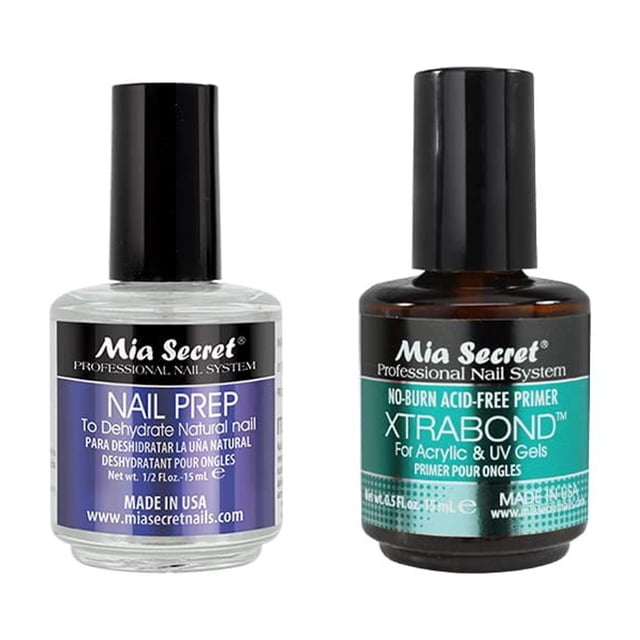 Prebase para uñas y Xtrabond Mia Secret, 15 ml (NP-30 y PR100)