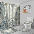 thumbnail image 7 of 4 Pcs Sea Turtle Bathroom Shower Curtain Sets with Rugs, Watercolor Bathroom Sets with Shower Curtain and Rugs, Ocean Summer Bathroom Decor Sets with Mats and Towels, 7 of 7