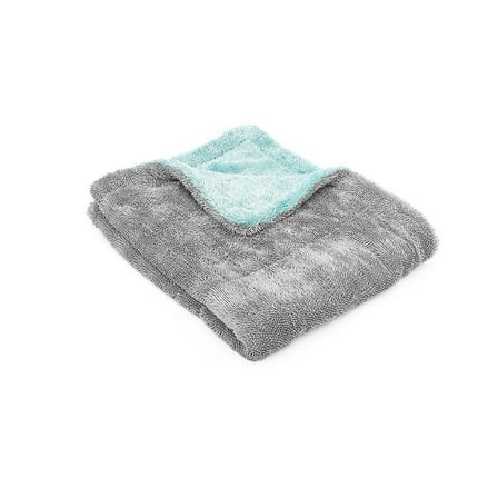 The Rag Company 52024-LIQUID8R-AQUA 20x24 Twist Loop Drying Towel AQUA & GREY