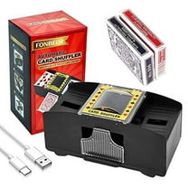 FONBEAR Automatic 2-Deck Electric Card Shuffler with Playing Cards