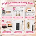 thumbnail image 4 of Wisairt Corner Wooden Play Kitchen for Kids, Interactive Pretend Play Kitchen with Realistic Lights & Sounds, 23 Pcs Cooking Accessories, Age 3+, White, 4 of 7