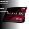 thumbnail image 3 of ViewSonic VA1655 Monitor IPS Portátil de 15,6 Pulgadas 1080p con Ergonomía Móvil, USB-C y HDMI para el Hogar y la Oficina, 3 of 5
