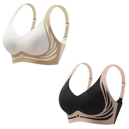 HCURIBAD Clearance! Super Gather Bra Soft Comfortable Gather Bra Wireless Up Bra Lift Bra Women Lingerie Everyday Sports Bras Wireless Bras  Push up Bra  Backless Bra  Bras for Women Gray 2XL