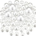 thumbnail image 3 of Opvise 150Pcs Floating Beads No Hole Floating Highlight Eye-catching Round Beads Vase Filler Faux Pearl Home Supply K, 3 of 8