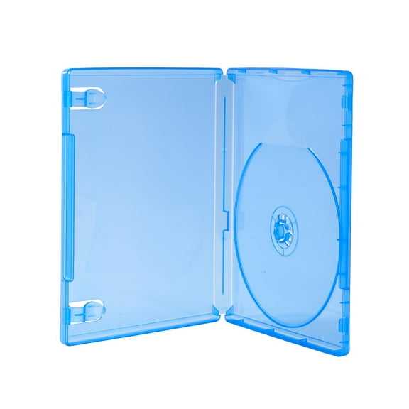 Maxtek Universal 14mm Standard Blue Case Compatible for Playstation 5 and PS4 PS5 Game Blu-ray Discs, CD, DVD Discs. Protect & Organize Your Playstation & Multimedia Discs (10)