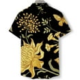 thumbnail image 3 of Chemises pour Hommes Manches Courtes Boutons Décontractés Imprimé Plage Chemise Col Rabattu Manches Courtes Blouse Chemises en Lin Manches Courtes Chemises Décontractées Manches Courtes, 3 of 3