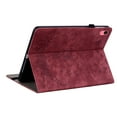 thumbnail image 3 of Decase Compatible with iPad 10th Generation Case 10.9 Inch 2022 with Pencil Holder,Tri-Fold Stand Embossed Rose Pattern Slim Fit Protective Cover for iPad Case 10th,Auto Sleep/Wake,Red, 3 of 8