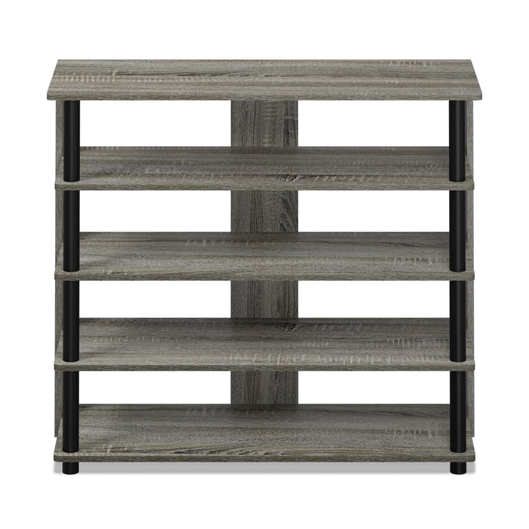 Furinno Turn-N-Tube 5 Tier Wide Wood Shoe Rack, Shelving Unit