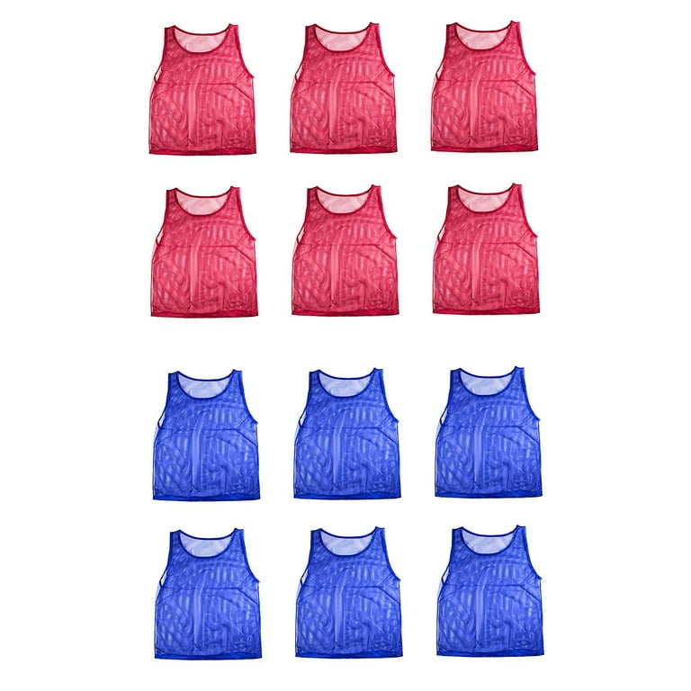 Super Z Outlet Nylon Mesh Scrimmage Team Practice Vests Pinnies Jerseys for Children Youth Sports Basketball Soccer Football(12 Jerseys)