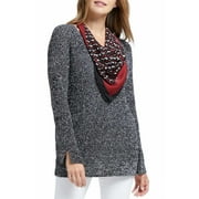 NIC+ZOE Explorer V-Neck Sweater with Scarf