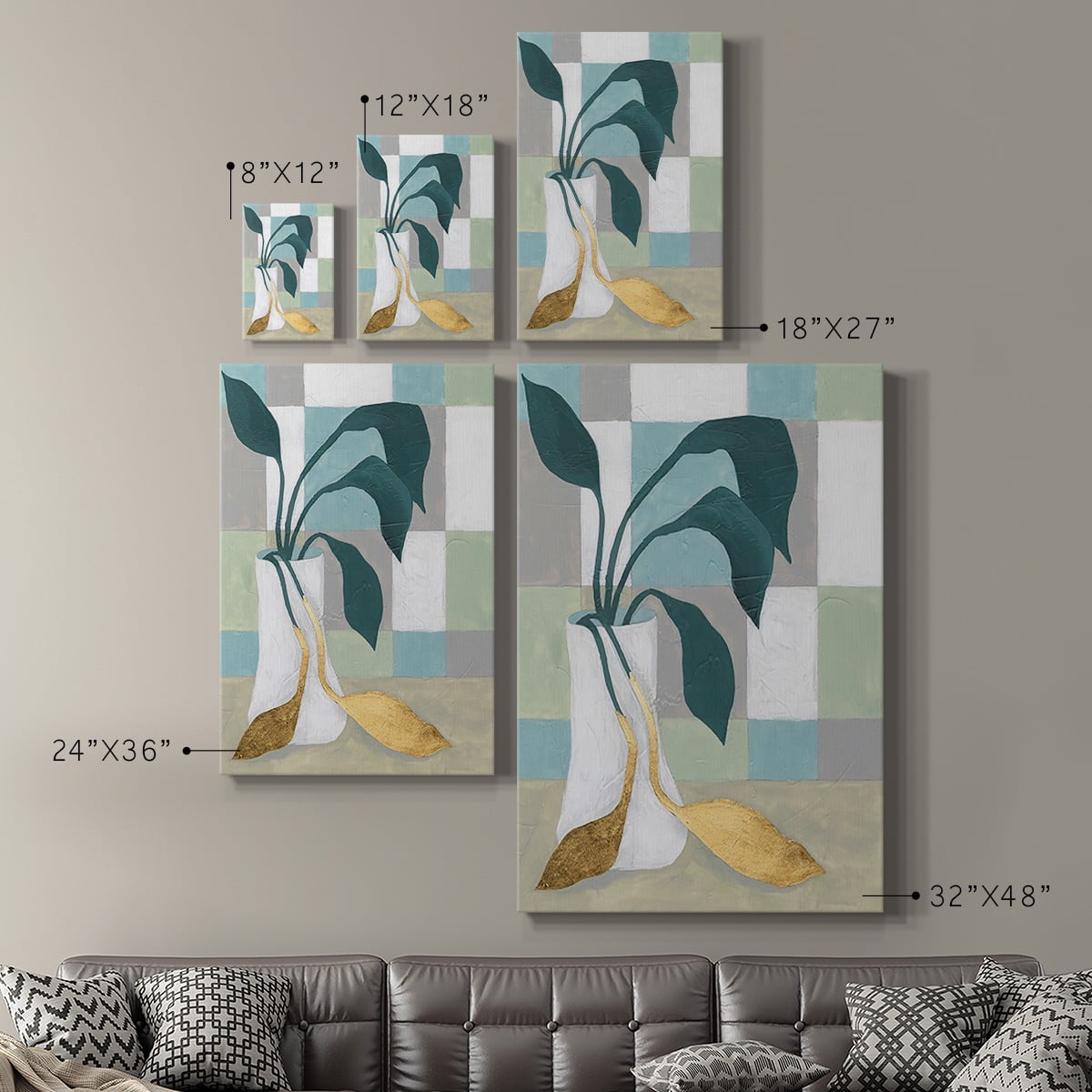 Plant Vased II Premium Gallery Wrapped Canvas - Ready to Hang