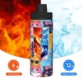 thumbnail image 5 of Susaid Colorful Cats Pattern Art Print 18oz Sports Insulated Kettle Stainless Steel Water Bottle Leakproof Sport Flask, 5 of 7