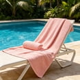 thumbnail image 3 of Huzdenx 2‑Pack Towel Set, Includes 1×Washcloth & 1×Bath Towel, Soft Absorbent Polyester Household Bath Towels for Bathroom, 27.5×55.1in Bath Towel,13.7×29.5in Hand Towel, Multiple Colors Available, 3 of 4