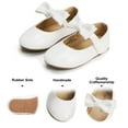 thumbnail image 4 of Toddler Little Girl White Dress Shoes Size 11 - Girl Ballet Flats Wedding Party, 4 of 6