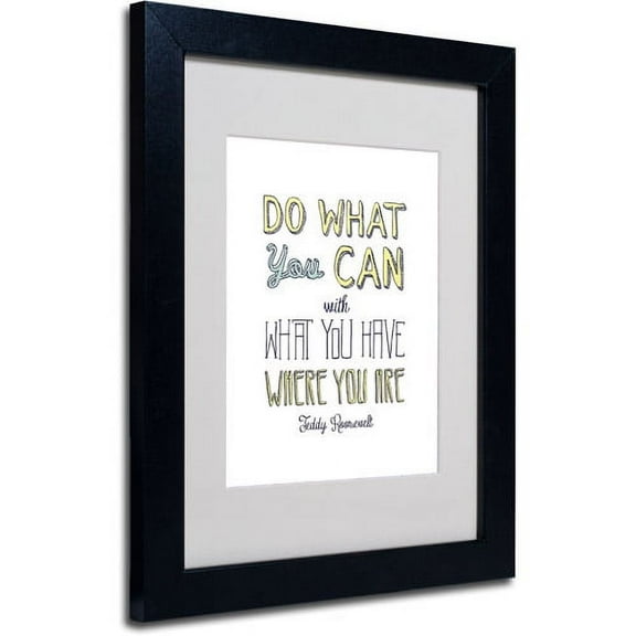 Trademark Fine Art "Do What You Can III" Canvas Art by Megan Romo, Black Frame