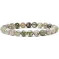 thumbnail image 1 of Natural Peace Jasper Gemstone 8mm Round Beads Stretch Bracelet 7 Inch Unisex, 1 of 2