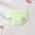 thumbnail image 4 of LJEFF Girls Cotton Briefs, Solid Color Elasticity Comfort Breathability Kids Underwear Girls Green Size 4-6, 4 of 5