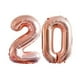 thumbnail image 3 of Juego de 24 globos decorativos de 20 años con látex natural, película de aluminio y lentejuelas para fiesta de cumpleaños., 3 of 6
