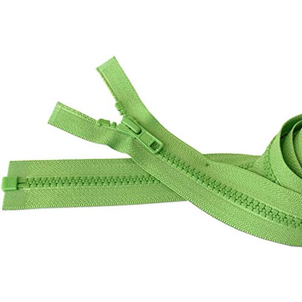 YKK 5 Molded Vislon Spring Green Medium Weight Jacket Separating Zipper Choose Your Length