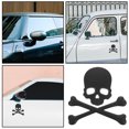 thumbnail image 2 of FELTECHELECTR Pegatina de calavera de metal 3D negra para coche, emblema de calavera para maletero trasero, calcomanías de esqueleto personalizadas, decoración para automóvil, 2 of 6