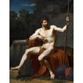thumbnail image 2 of Francois Xavier Fabre 12x14 Black Ornate Wood Framed Double Matted Museum Art Print Titled: Roman Soldier at Rest (1788), 2 of 5