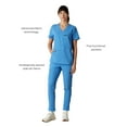 thumbnail image 6 of Members Only Cordoba 5-Pocket Scrub Top for Women - Ceil Blue - Medium, 6 of 6