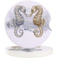 thumbnail image 1 of Car Pack oF 2, Auto For Cup Holder Small 2.56" Stone Car Cupholder Absorbent Set For Women Men Drink Cup Holder s,Two Seahorses, 1 of 6