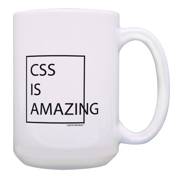 ThisWear Web Developer Gifts CSS Is Amazing Computer Programmer Gifts 15oz Coffee Mug