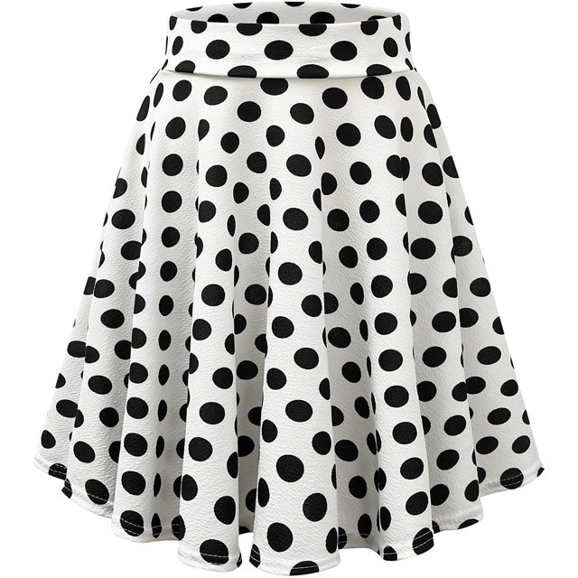 Women's Basic Flared Casual Mini Skate Skirt Versatile Stretchy