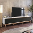 thumbnail image 1 of Mueble TV 85" Kappesberg 218cm con 3 Puertas Blanco/Negro, 1 of 10