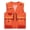 Orange, variant on Men's Casual Lightweight Outdoor Quick Dry Work Travel Photo Camping Climbing Cargo Vest Jacket Multi Pockets