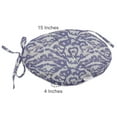 thumbnail image 4 of Vargottam Indoor/Outdoor Round Bistro Chair Cushions Block Print 15-Inch Bistro Chair Pads Waterproof Seat Chair Cushion For Home/Office- Set Of 2 (Bluish Violet), 4 of 7