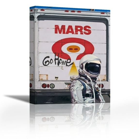 Mars GoHome - Contemporary Fine Art Giclee on Canvas Gallery Wrap - wall décor - Art painting - 18 x 24 Inch - Ready to Hang