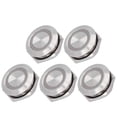 thumbnail image 5 of 5Pcs Momentary Push Button Switch Metal Auto Reset Ultra Thin Waterproof with LED 19mmDC12~24V Yellow, 5 of 5