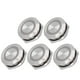 thumbnail image 5 of 5Pcs Momentary Push Button Switch Metal Auto Reset Ultra Thin Waterproof with LED 19mmDC12~24V White, 5 of 5