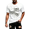 thumbnail image 2 of CONZONE Mens Halloween T-Shirts Skeleton Graphic Tees for Men Short Sleeve Crew Neck Casual Tops, 2 of 3