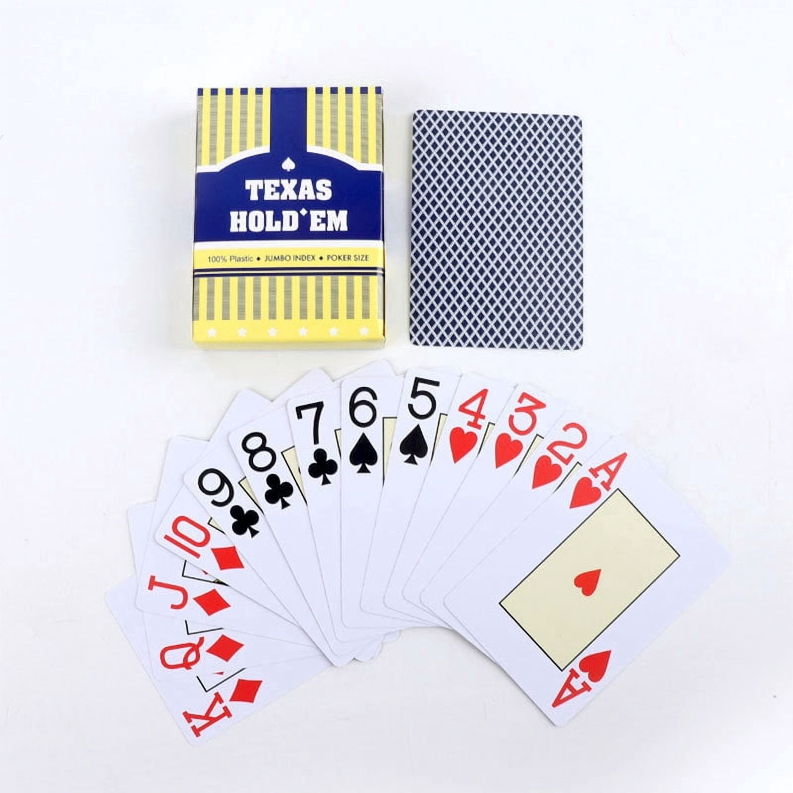 1/2pcs A set of durable, universal baccarat and Texas Hold'em playing cards, waterproof and smooth, for poker and bridge games