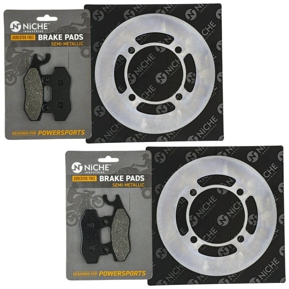 Niche Rear Brake Rotor Pad Semi Metallic Kit for Yamaha 1S3-W0045-10-00 UTV MK1006771
