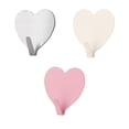 thumbnail image 4 of Wosthever Ganchos de pared multiusos de 10 piezas: adecuados para todos los entornos Fácil de instalar Gancho lindo en forma de corazón Decoración del hogar blanco, 4 of 6