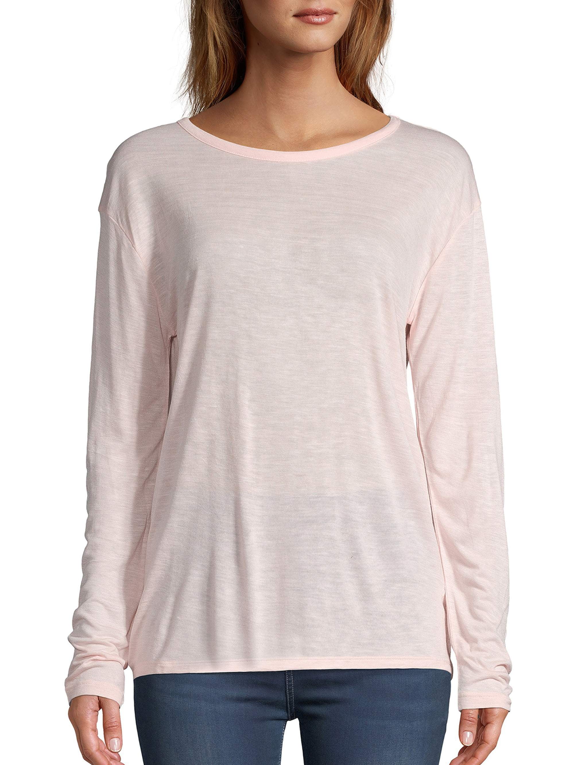 Hanes Women's LongSleeve Lace Panel Tee