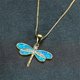 thumbnail image 5 of collares de libélula de ópalo simulado exquisitos y sencillos para cumpleaños en azul. Código de modelo 29548, 5 of 5
