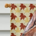 thumbnail image 3 of Staffordshire Bull Terrier Staffie Fall Leaves House Flag, 3 of 4